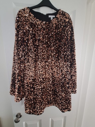 Gold sequin dress medium - dress,,