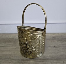 Vintage Brass Coal Bucket