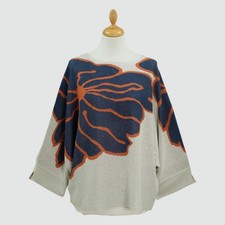 bella blue short boxy batwing