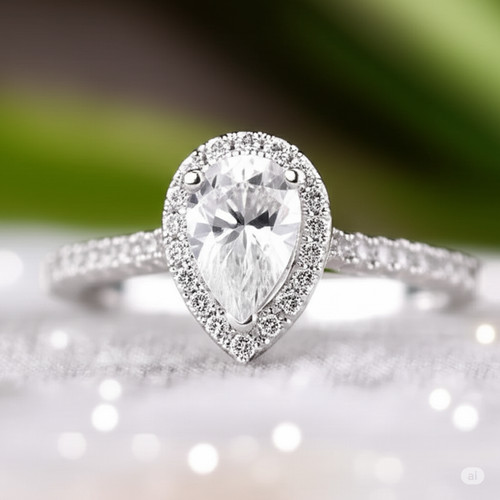Womens moissanite ring 14k - womens,
