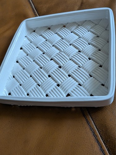 Italian ceramic basketweave - ceramic,