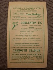 Gorleston v Lowestoft programme.  30/8/1958