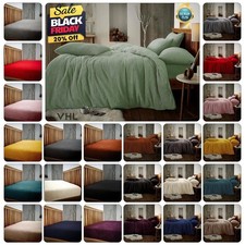 Teddy Bear Fleece Duvet Cover Quilt Soft Cosy Bedding Set & Pillowcases All size