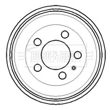 1x Brake Drum (Single) For VW