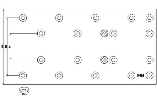 Brake lining kit - drum,