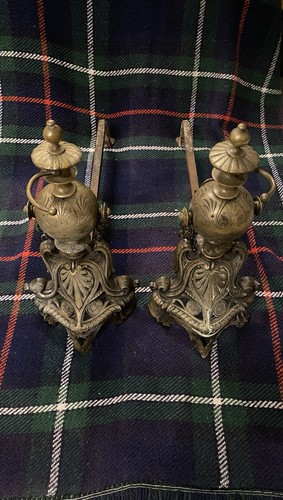 Antique pair french brass - of, &