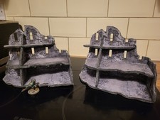 2 x foam board ruined buildings | warhammer 40k | terrain | ruins | scenery