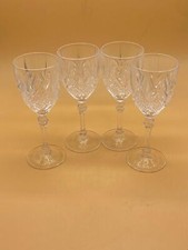 Set of 4 Vintage Small Clear Cut Glass Crystal Port/Sherry Liqueur Glasses 