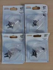 H7 477 Car Headlight Bulb Halfords Essentials 4 PACK NEW FREE UK POSTAGE