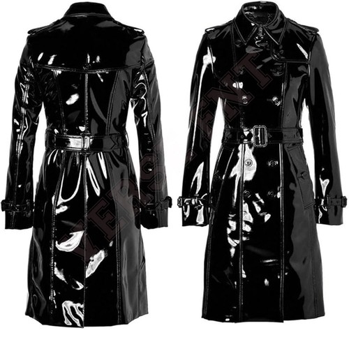 Women shiny pvc trench - shiny,
