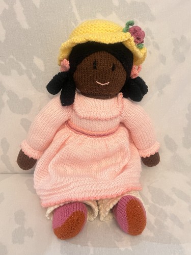 Knitted doll handmade vintage - knitted,