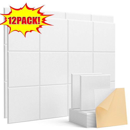 12pcs white square - 12pcs,