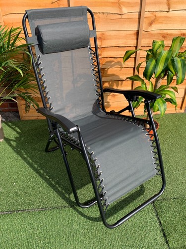 Grey zero gravity garden chair - grey,