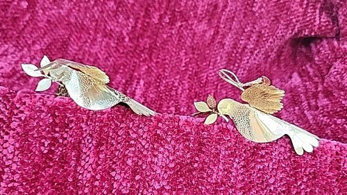 Turtle dove ornaments gold - dove,