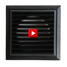 Black Louvred grille with fly