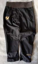 Zone3 Women's Compression 3/4 Tights Black/Gold For Running Cycling Active Wear 