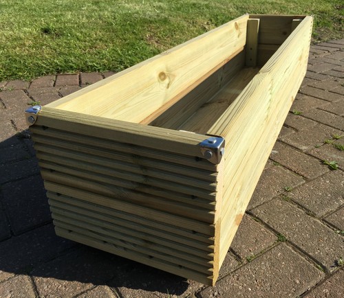 Wooden garden planter jumbo - wooden,