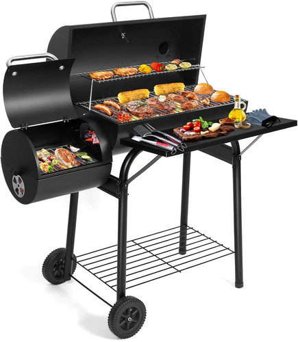 Charcoal bbq grill with offset - bbq,