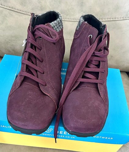 Shoes andes burgundy - burgundy, suede