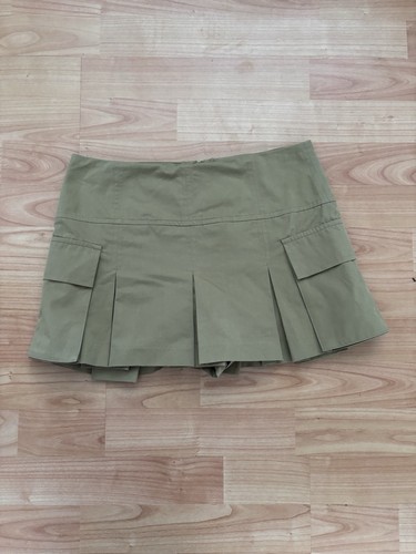Zara khaki cargo pleated micro - khaki,