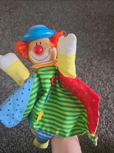 Vintage clown puppet toy - puppet,