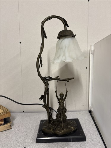 Art nouveau style lamp - style, on