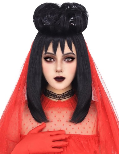 Women beetlejuice black wig - women's,