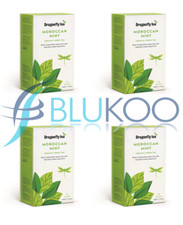 Dragonfly Tea Moroccan Mint Organic Green Tea - 20 Teabags (Pack of 4)