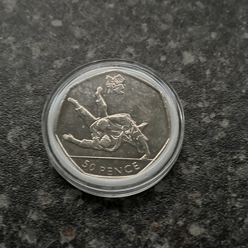 2011 50p judo olympic coin - 2011, uk