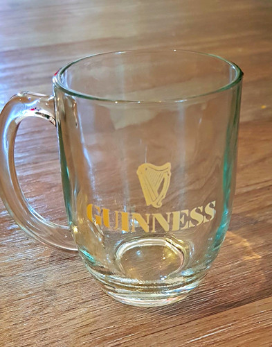 Guinness clear glass - guinness, half