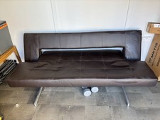 Adjustable 3-Position Reclining Sofa Bed Chair PU Leather Lounge Couch