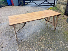 Vintage wooden pine trestle