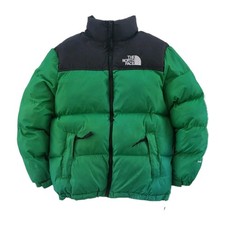 The North Face Puffer Jacket Men's Medium Nuptse 700 Down 1996 Retro Green/Black