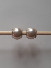  Set Of 2 TRUTH sterling silver PK 925 faux pearl bracelet charm beads