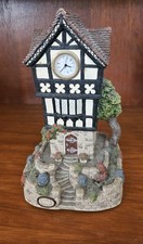 Vintage Memory Lane Cottage Clock Tower Figurine 
