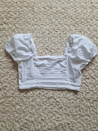 Zara white cotton - zara, puff