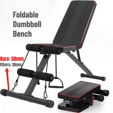 Foldable Weight Bench Adjustable Strength Training Full Body Workout Incline Gym