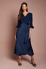 Coast Navy Wrap Dress Womens