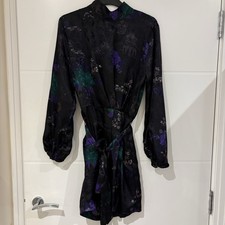 Zara oriental satin high neck