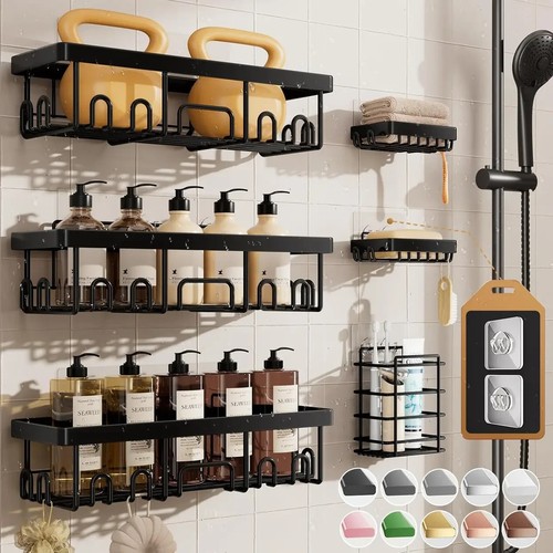 6pcs shower caddy - shower, drilling