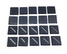 20mm Square Black Plastic