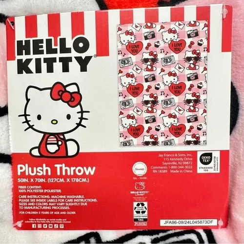 Hello kitty valentines blanket - kitty,