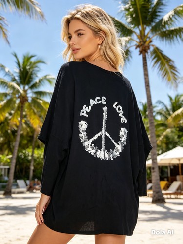 Black oversized top nwot - oversized,