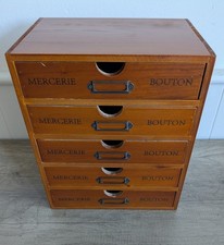 Wooden drawer mercerie - 5-drawer,