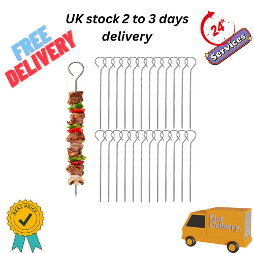 24pcs metal bbq skewers - metal, skewers,