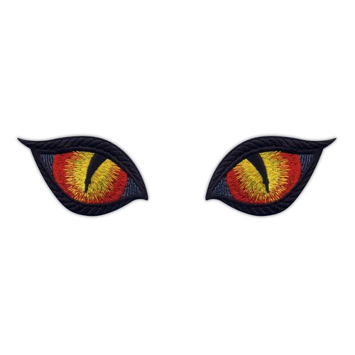 Fire dragon eyes patch badge - fire,