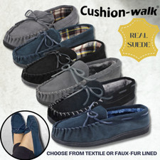 Mens Real Leather Suede Lined