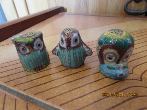 Three vintage cloisonne - three,