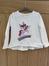 Tu Girls White Unicorn Sequin