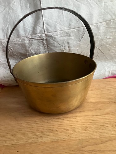 Antique brass jam pot early - jam,